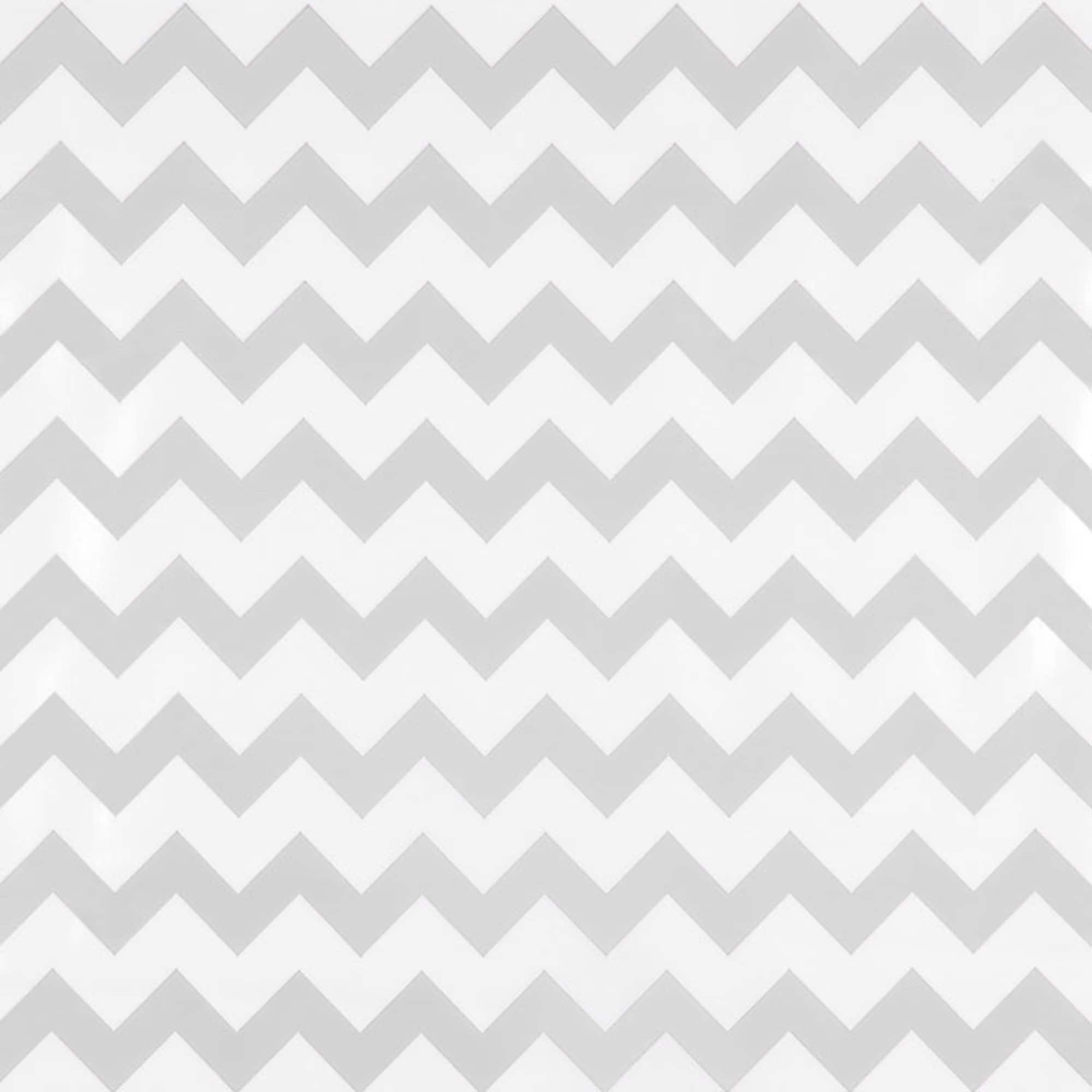 Silver Chevron Oilcloth